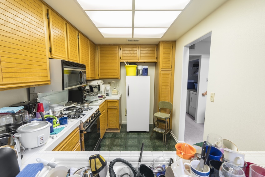 Cluttered Kitchen
