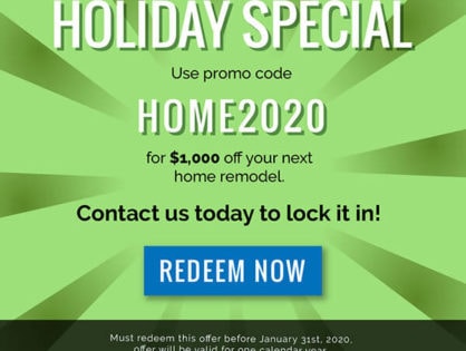$1,000 Off Your Next Home Improvement Project